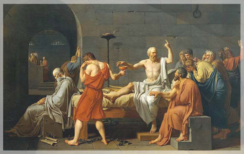 "Ο Θάνατος του Σωκράτη" -Πίνακας του Γάλλου Ζακ-Λουί Νταβίντ (1787)...